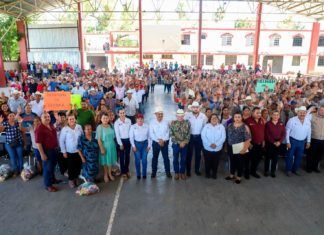 Entrega SEBIEN apoyos alimenticios en la zona centro y sur de Tamaulipas