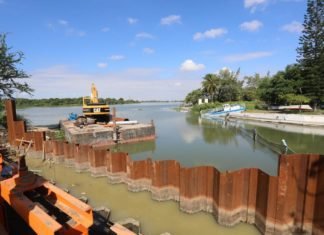 Notable avance de los trabajos que se realizan en el Dique Cinco