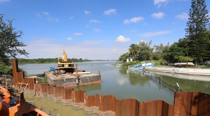 Notable avance de los trabajos que se realizan en el Dique Cinco