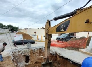Atiende COMAPA SUR importante obra en Ciudad Madero