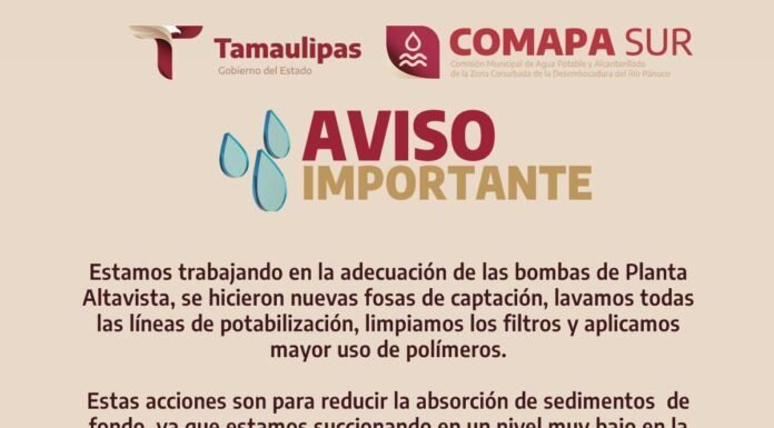 Reanudará Comapa Sur el bombeo en la planta Altavista