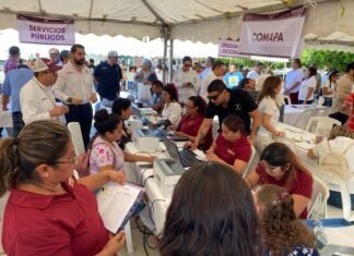Participa COMAPA SUR en Jornada del Bienestar del municipio de Tampico