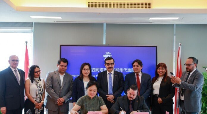 Firma Tamaulipas carta de intención con el Consejo Chino de Promoción del Comercio Internacional