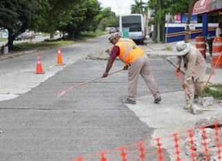 Intensifica COMAPA Sur trabajos de reposición de pavimentos