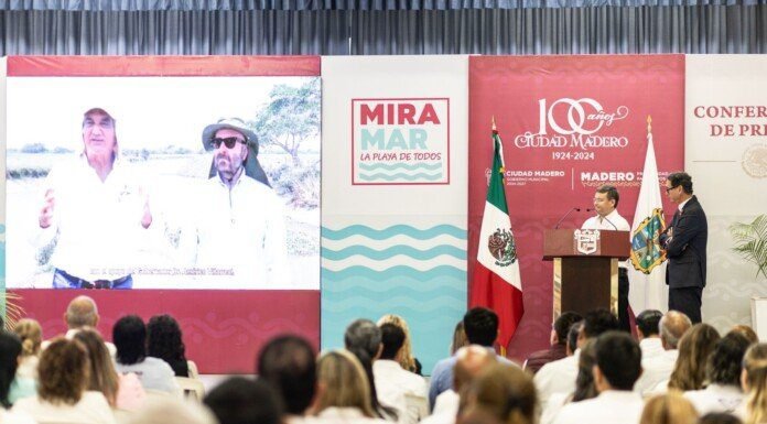 Expone COMAPA SUR avance de obras en conferencia “Mañanera” de Ciudad Madero