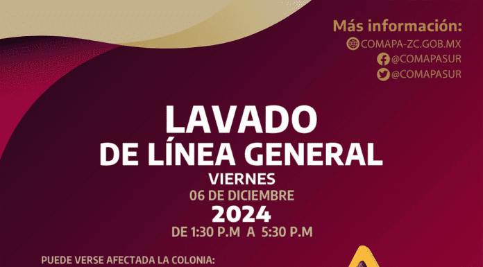 AVISO DE CORTE: Col. Jardín 20 de Noviembre