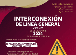 AVISO DE CORTE: Colonias El Polvorín, Fracc. Victoria, Del Valle y Del Maestro