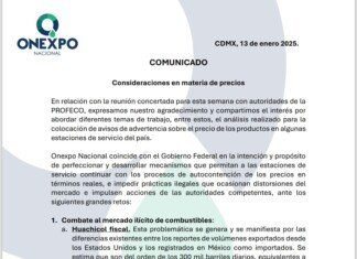 Onexpo coincide con las medidas de Profeco para mejorar el servicio que ofrecen las gasolineras