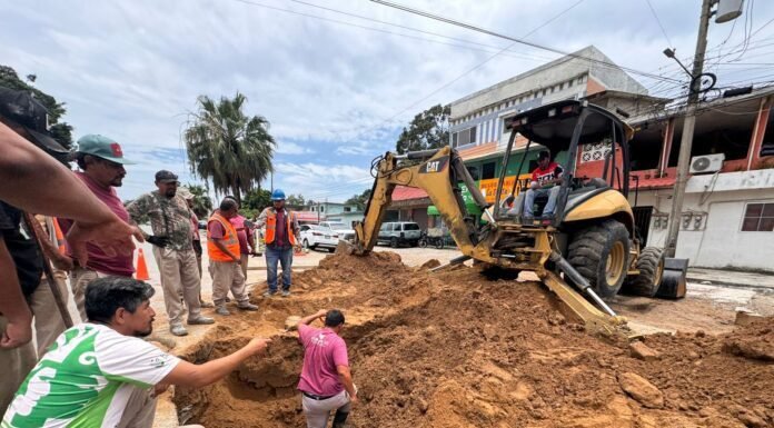 COMAPA SUR atiende de manera oportuna colapso de colector en la zona norte de Tampico