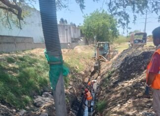 Rehabilita COMAPA Sur colector en la zona norte para beneficio de este amplio sector