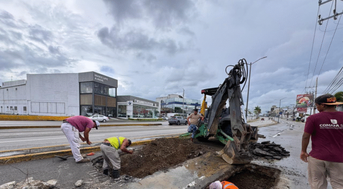 COMAPA SUR intensifica trabajos para atender daños ocasionados por las lluvias en la zona conurbada