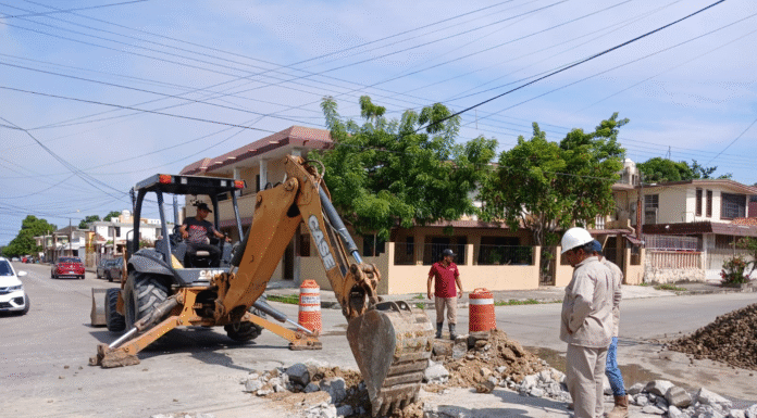 COMAPA SUR avanza en la rehabilitación de la red sanitaria en sectores de Ciudad Madero