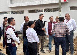 Realizan recorrido de supervisión COMAPA SUR y Ayuntamiento de Ciudad Madero en obras hidráulicas en Castores