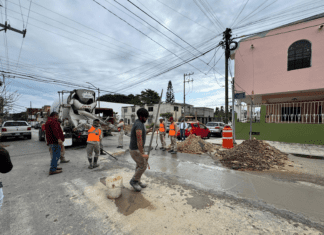 Reponen pavimento en Tampico y Ciudad Madero tras rehabilitación de redes hidráulicas a cargo de COMAPA SUR