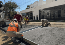 COMAPA SUR restablece pavimento tras obras sanitarias en la colonia Unidad Nacional
