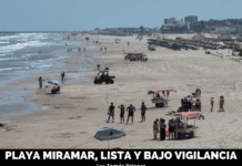 PLAYA MIRAMAR, LISTA Y BAJO VIGILANCIA