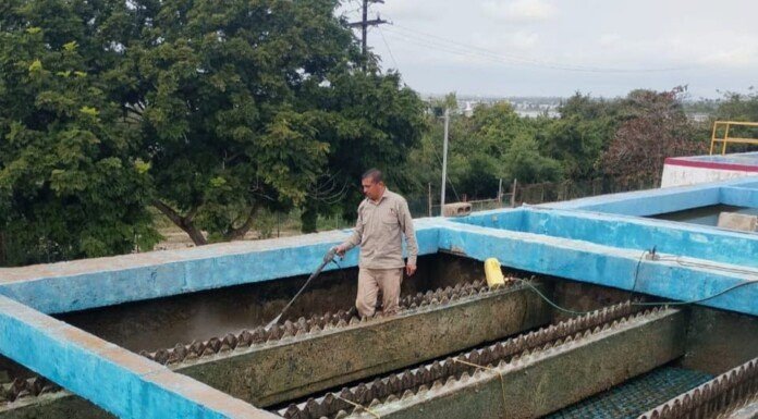 COMAPA Sur fortalece el proceso de potabilización con mantenimiento a sedimentadores en la Planta Altavista