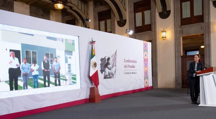 Desde la mañanera, Claudia Sheinbaum encabeza entrega de viviendas en Tamaulipas