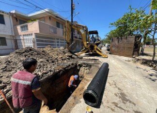 Estado avanza en obras de red sanitaria y atención a socavones en el sur de Tamaulipas