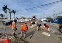 Avanza COMAPA Sur en la reposición de pavimentos en Tampico y Ciudad Madero