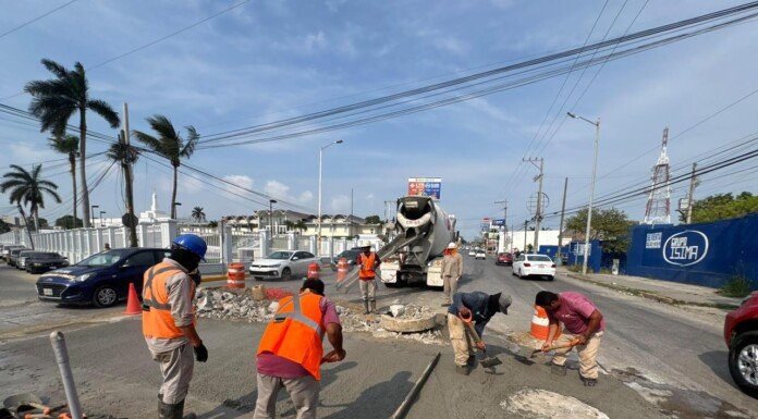 Avanza COMAPA Sur en la reposición de pavimentos en Tampico y Ciudad Madero