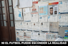 NI EL FUTBOL PUEDE ESCONDER LA REALIDAD