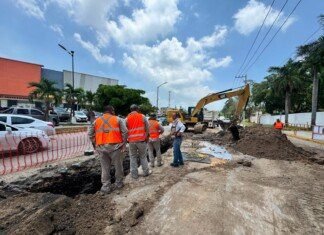 Avanza rehabilitación de colector sanitario en la zona norte de Tampico