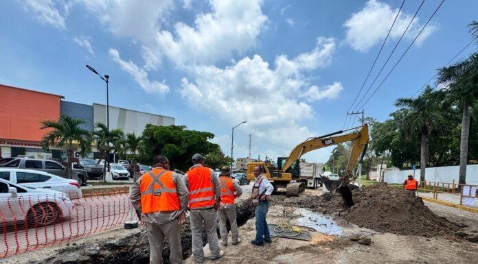Avanza rehabilitación de colector sanitario en la zona norte de Tampico