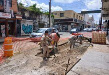 Atiende COMAPA SUR hundimiento en la zona centro de Tampico tras colapso de colector