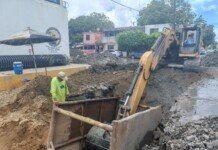 Avanza rehabilitación de socavón en la colonia Guadalupe Victoria
