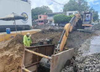 Avanza rehabilitación de socavón en la colonia Guadalupe Victoria