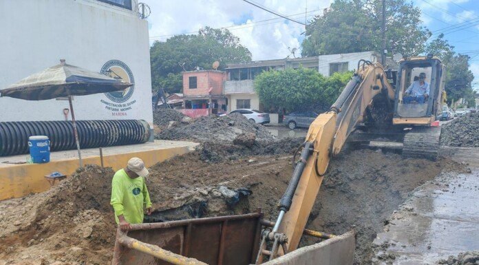 Avanza rehabilitación de socavón en la colonia Guadalupe Victoria