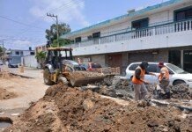 Avanza COMAPA SUR en rehabilitación de drenaje en céntrico sector de Ciudad Madero