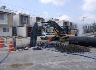 Continúan obras del programa PROAGUA para fortalecer la red hidráulica en Tampico