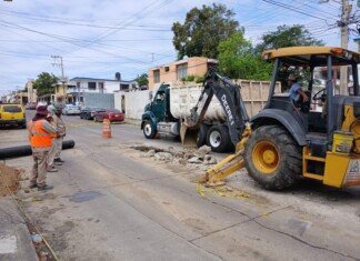 Atiende COMAPA Sur rehabilitación de línea general de drenaje en Ciudad Madero