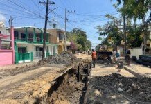 Notable avance en la rehabilitación de la red sanitaria en la colonia Guadalupe Victoria