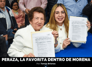 PERAZA, LA FAVORITA DENTRO DE MORENA